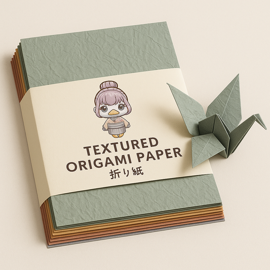 Kamo’s Kamiya – Textured Origami Paper (Calm Earth Tones)